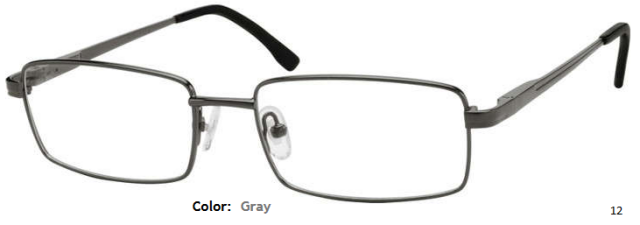 STAINLESS STEEL FRAME-RECTANGLE-Full Rim-Spring Hinges-Custom Reading Glasses-CE0414