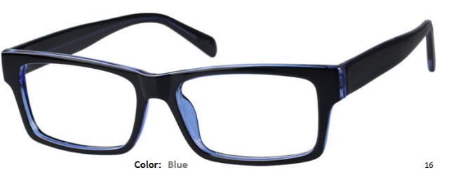 PLASTIC FRAME-RECTANGULAR-Full Rim-Custom Reading Glasses-CE1521