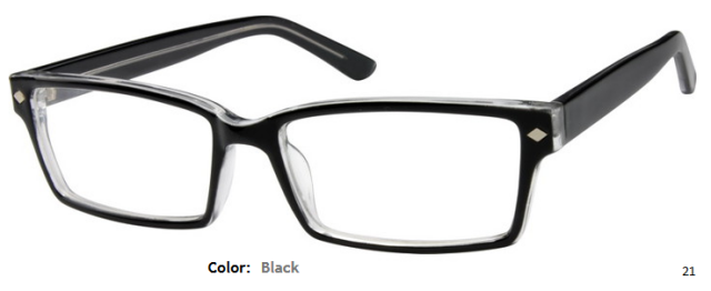 PLASTIC FRAME-RECTANGULAR-Full Rim-Custom Reading Glasses-CE5872