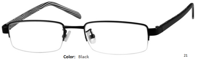 STAINLESS STEEL FRAME-RECTANGULAR-HALF RIM-Custom Reading Glasses-CE6993