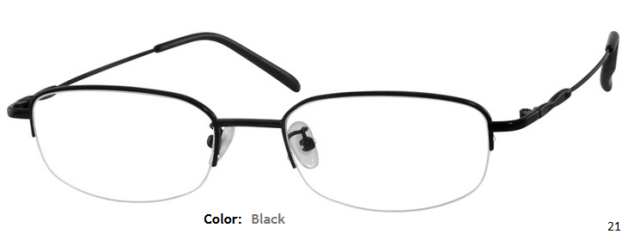 METAL/STAINLESS STEEL FRAME-RECTANGLE-HALF RIM-Custom Reading Glasses-CE8264