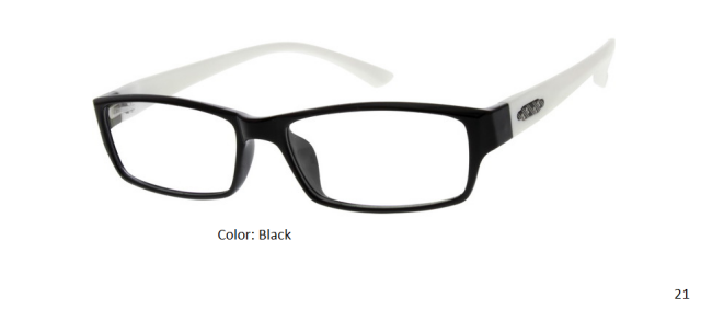 PLASTIC FRAME-RECTANGULAR-Flexible-Full Rim-Custom Reading Glasses-CE7842