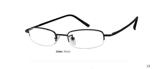 METAL FRAME-OVAL-HALF RIM-Spring Hinges-Custom Reading Glasses-CE0254