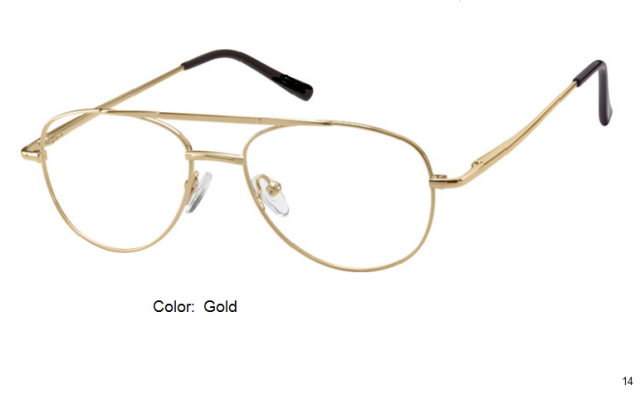 METAL FRAME-AVIATOR-Full Rim-Spring Hinges-Custom Reading Glasses-CE0914