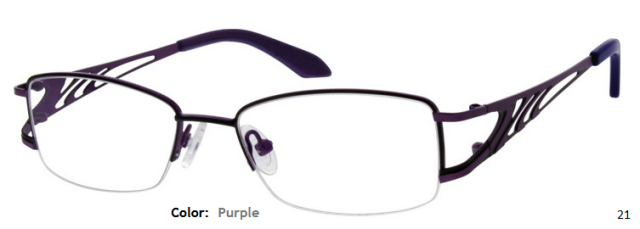 STAINLESS STEEL FRAME-RECTANGLE-HALF RIM-Custom Reading Glasses-CE3761
