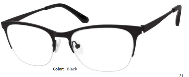 STAINLESS STEEL-WAYFARER-HALF RIM-Custom Reading Glasses-CE7161