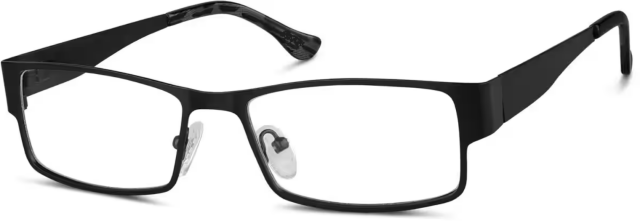 CE5804 (BLACK) STAINLESS STEEL FRAME-RECTANGULAR-Full Rim-Custom Reading Glasses  